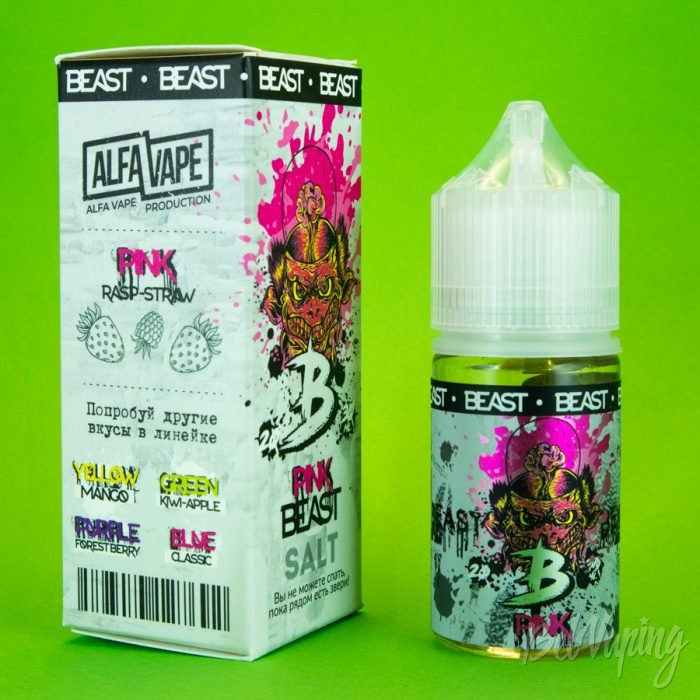 Обзор солевых жидкостей BEAST от AlfaVape - вкус PINK
