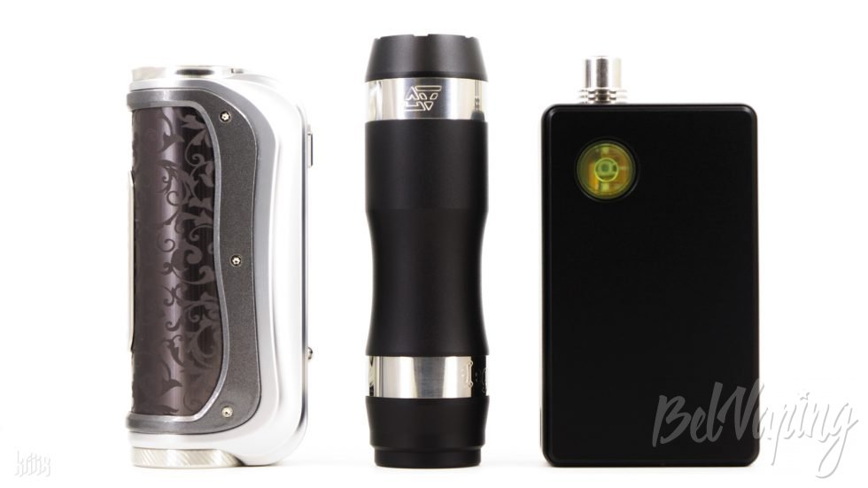 Сравнение размеров (слева направо) SXmini SL Class S, Vert 2 и и Cthulhu RBA AIO BOX