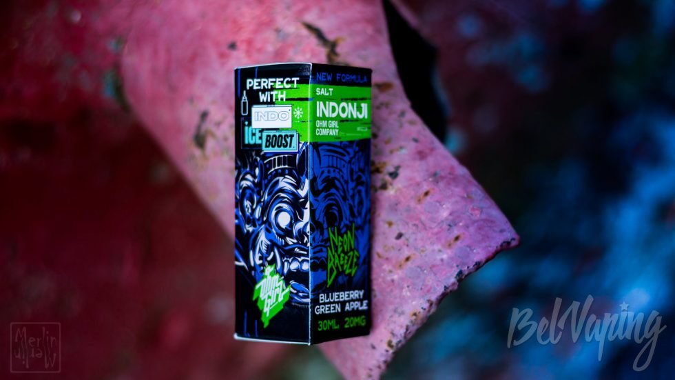 Жидкость Indonji Salt - Neon Breeze Blueberry Green Apple
