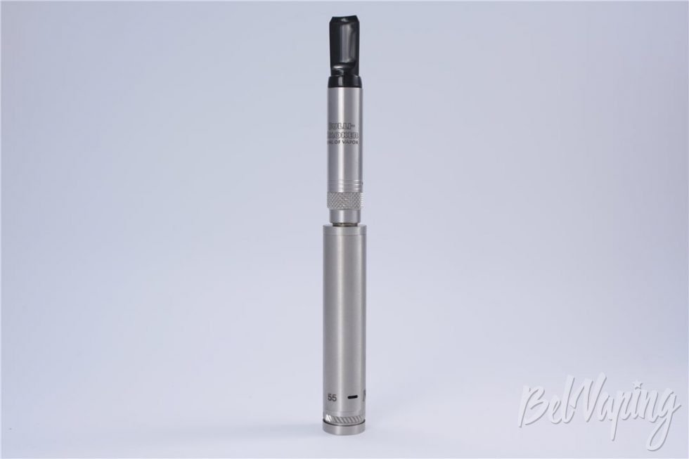 Механический мод TEMON от Metal Madness Vapors - внешний вид с испарителем