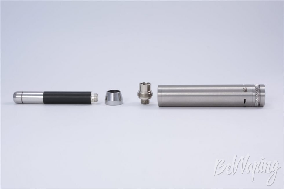 Механический мод TEMON от Metal Madness Vapors - установка испарителя через переходник