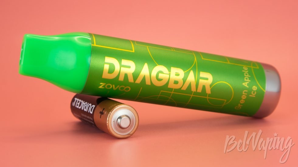 Обзор одноразок DRAGBAR 5000C от Zovoo - вкус GREEN APPLE ICE