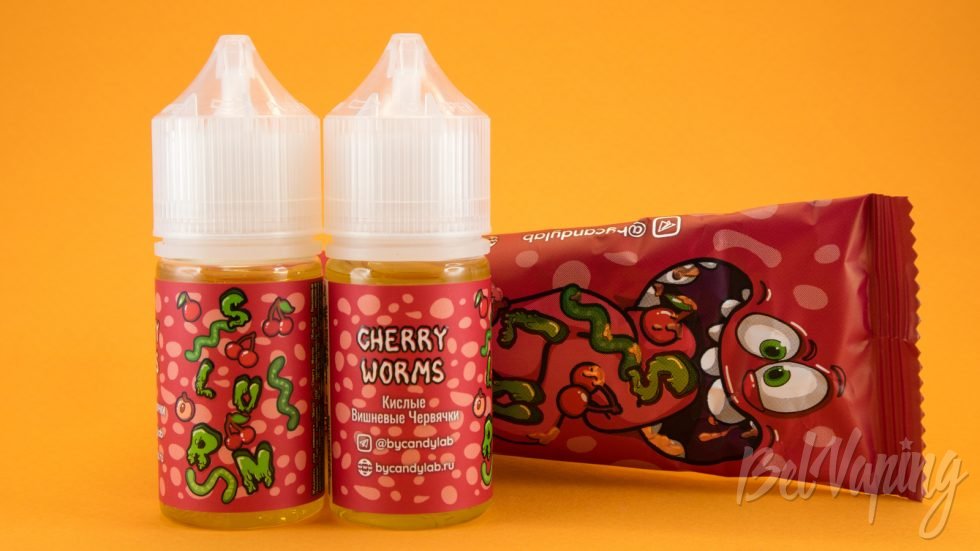 Обзор солевых жидкостей SLURM от CandyLab - вкус CHERRY WORMS