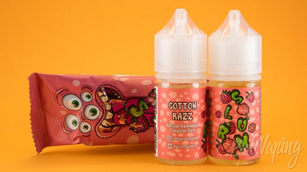 Обзор солевых жидкостей SLURM от CandyLab - вкус COTTON RAZZ