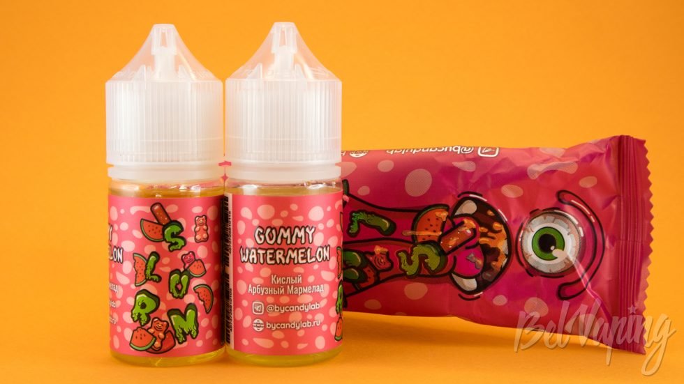 Обзор солевых жидкостей SLURM от CandyLab - вкус GUMMY WATERMELON