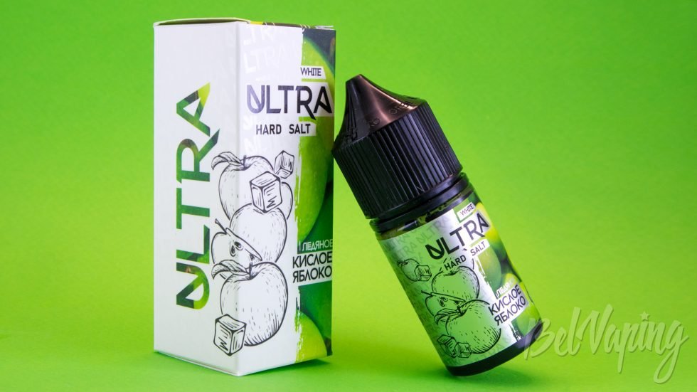 Обзор солевых жидкостей ULTRA WHITE - вкус ЛЕДЯНОЕ КИСЛОЕ ЯБЛОКО