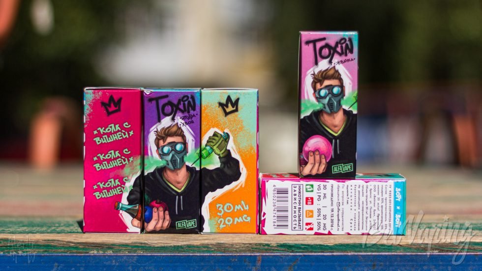 Упаковка и этикетка жидкости Toxin