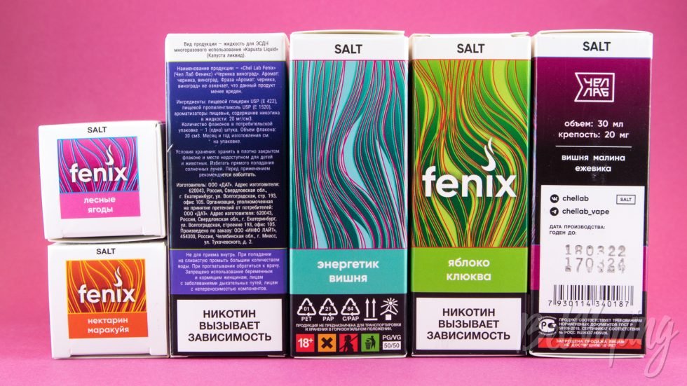 Обзор жидкостей FENIX от ЧЕЛ ЛАБ - упаковка