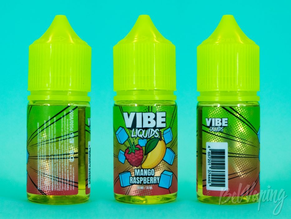 Обзор солевых жидкостей VIBE Liquids - вкус MANGO RASPBERRY