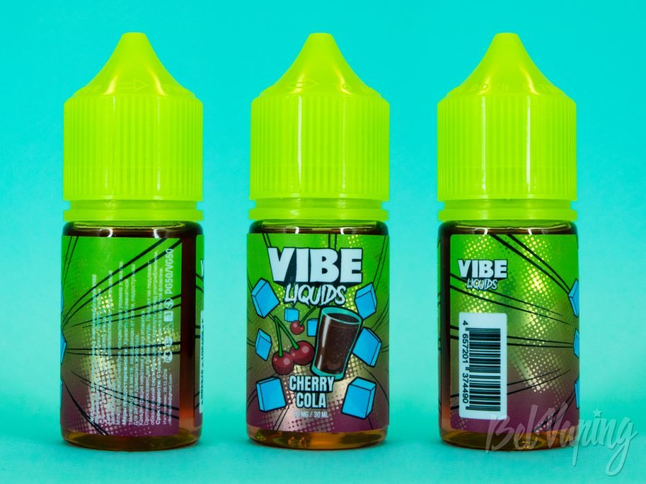 Обзор солевых жидкостей VIBE Liquids - вкус CHERRY COLA