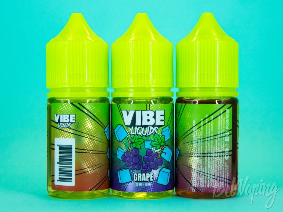 Обзор солевых жидкостей VIBE Liquids - флаконы и этикетки