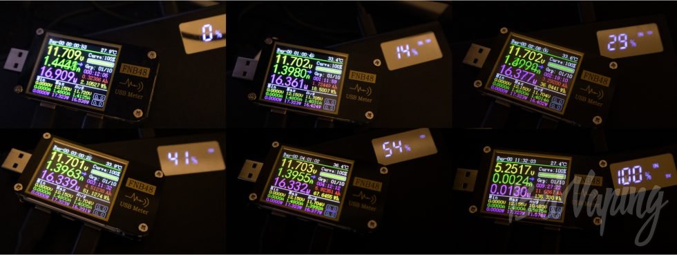 Повербанк TOP-MAX2 на 30 000 mAh - процесс зарядки