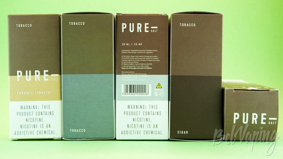 Обзор жидкостей Dinner Lady PURE SALT TOBACCO - упаковка