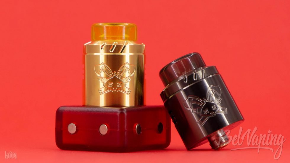 Золотистая и черная дрипки Hellvape Dead Rabbit Solo RDA