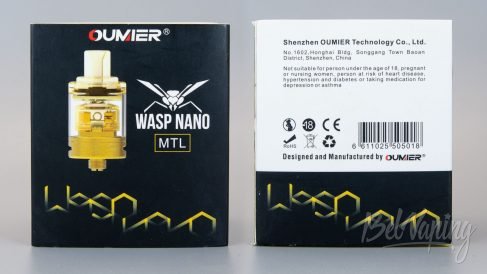 Обзор бака Oumier WASP NANO MTL - упаковка
