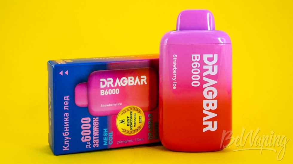 Обзор одноразок DRAGBAR B6000 от Zovoo - вкус STRAWBERRY ICE