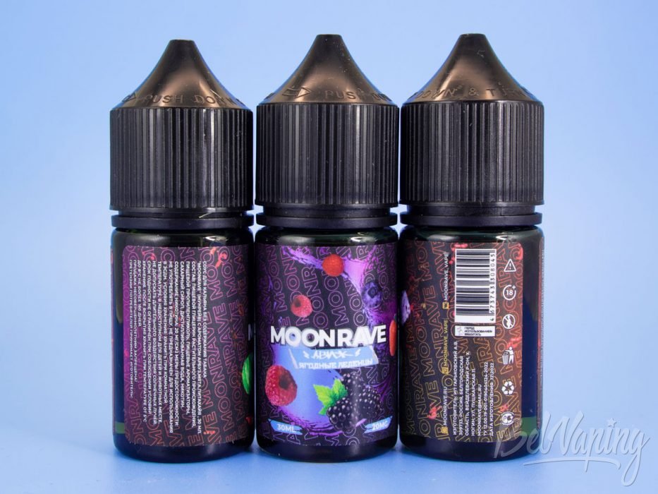Обзор солевой жидкости MOONRAVE - флаконы и этикетка