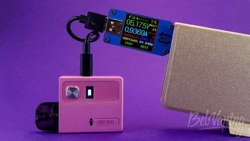 Обзор URSA BABY PRO от LostVape - процесс зарядки