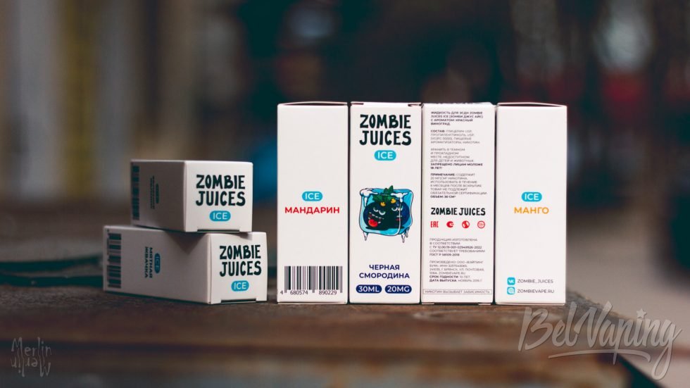 Zombie Juices обзор жидкости Zombie Juices Ice упаковка коробки