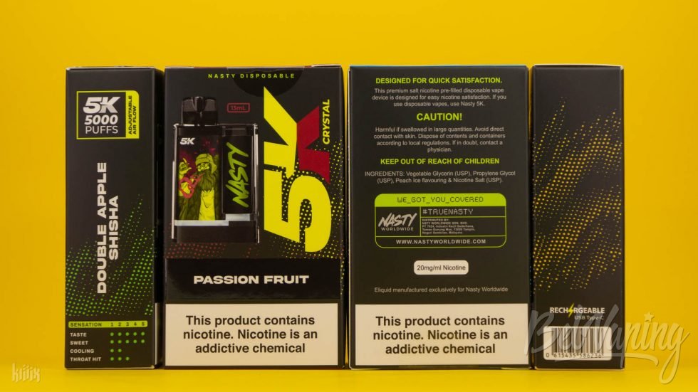 Коробка одноразок Nasty Disposable 5K Crystal на 5000 затяжек