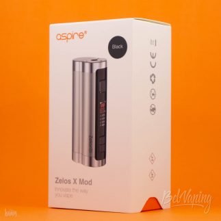 Упаковка боксмода Aspire Zelos X Mod спереди