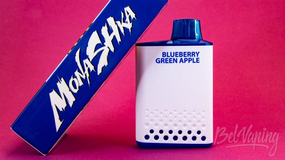 Обзор одноразок MONASHKA 5000 - вкус BLUEBERRY GREEN APPLE