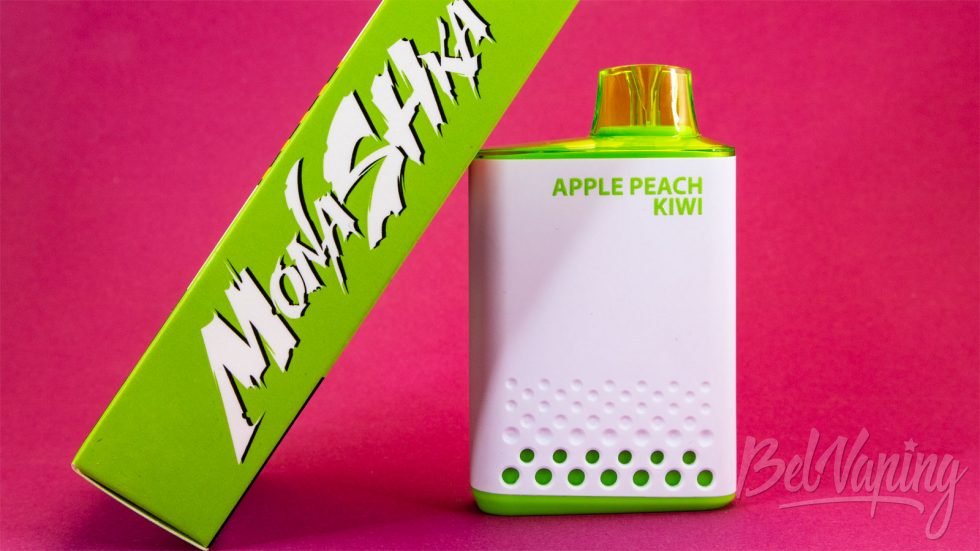 Обзор одноразок MONASHKA 5000 - вкус APPLE PEACH KIWI
