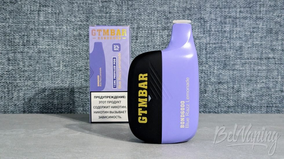 Одноразка GTMBAR BOND 6000 Blue Razz Lemonade
