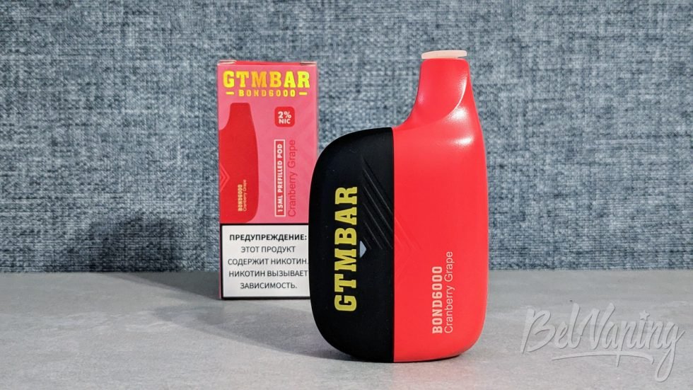 Одноразка GTMBAR BOND 6000 Cranberry Grape
