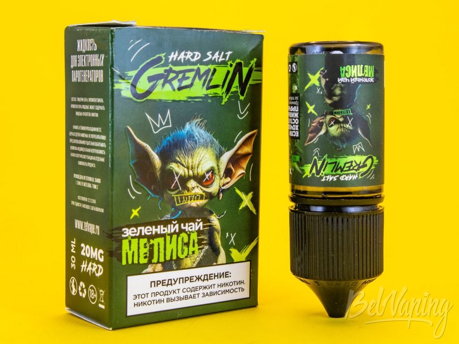 Обзор жидкостей GREMLIN от ZEF Vape - вкус ЗЕЛЕНЫЙ ЧАЙ МЕЛИСА