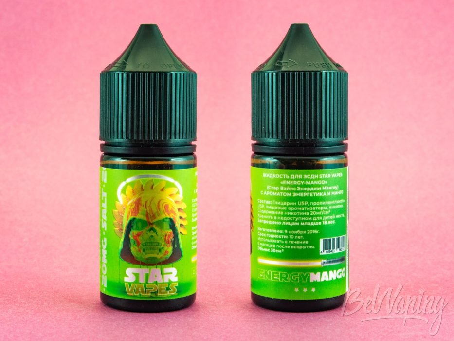 Обзор жидкостей STAR VAPES - вкус ENERGY-MANGO