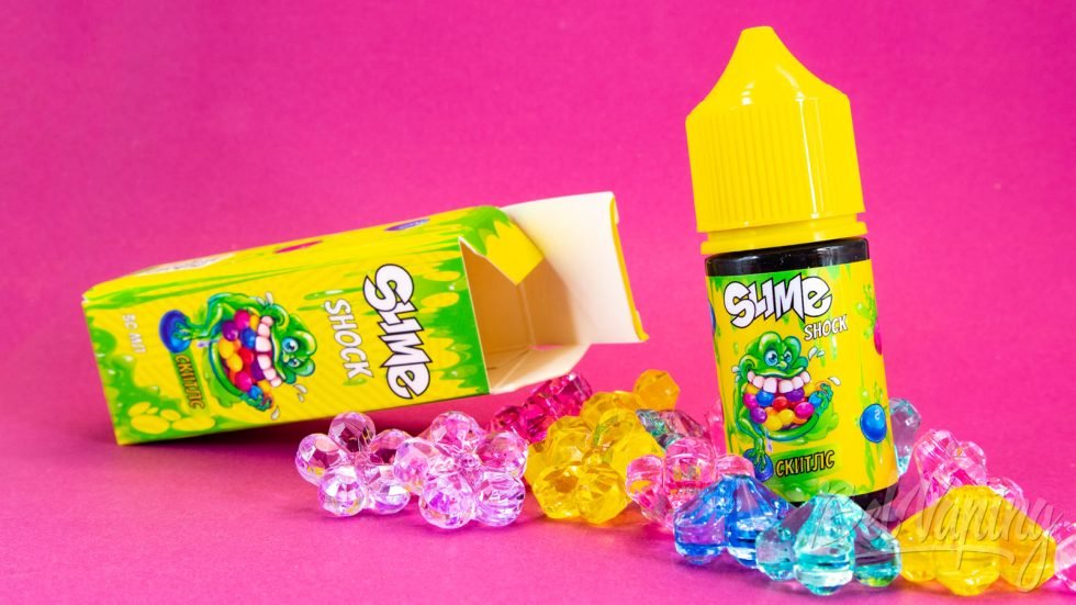 Обзор кислых жидкостей SLIME SHOCK - вкус СКИТЛС