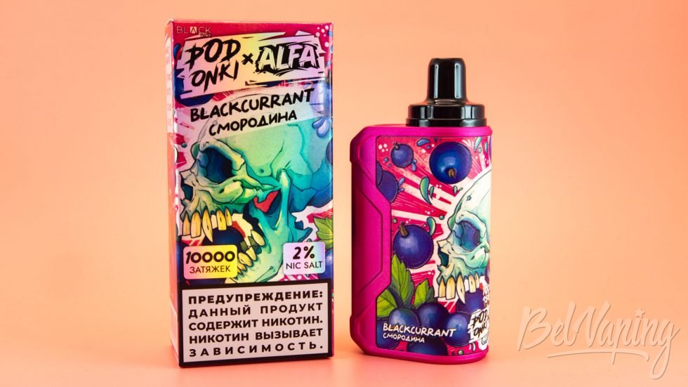 Обзор одноразок PODONKI x ALFA 10000 - вкус СМОРОДИНА