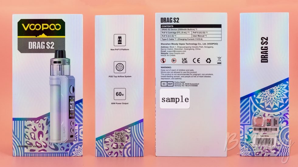 Обзор набора DRAG S2 от Voopoo - упаковка