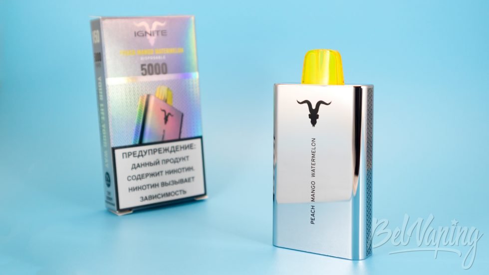 Обзор одноразок IGNITE 5000 - вкус PEACH MANGO WETERMELON