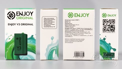 Обзор одноразок ENJOY V3 ORIGINAL - упаковка батарейного блока