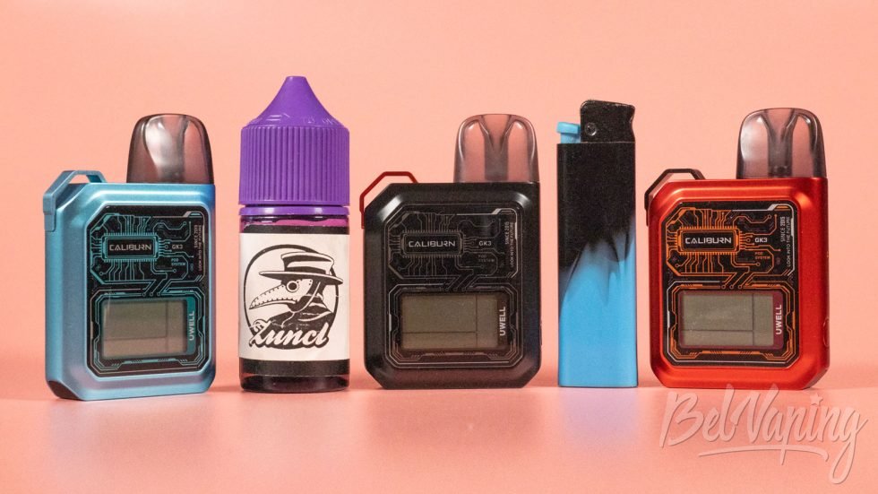 Обзор пода CALIBURN GK3 от UWELL - сравнение размеров