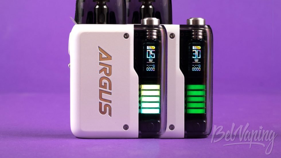 Обзор подика ARGUS P2 от Voopoo - настройки мощности