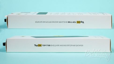 Обзор повербанка TOP-T100 от TopON - упаковка