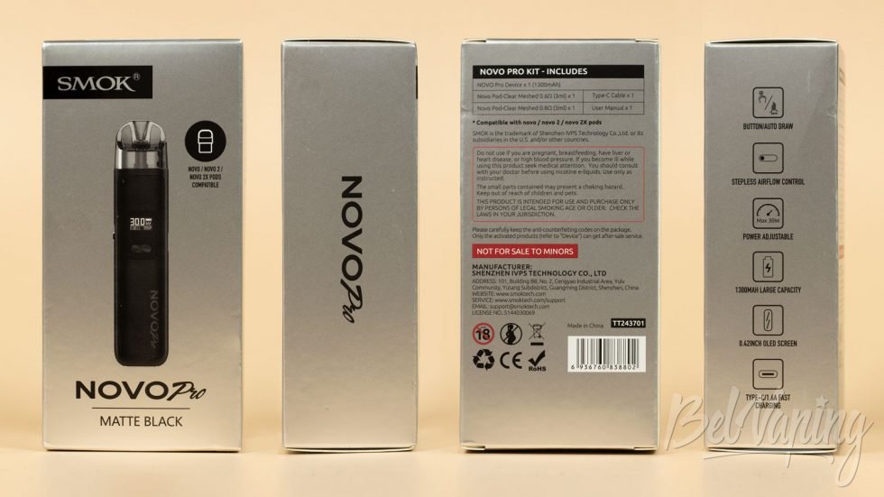 Обзор пода SMOK NOVO PRO - упаковка