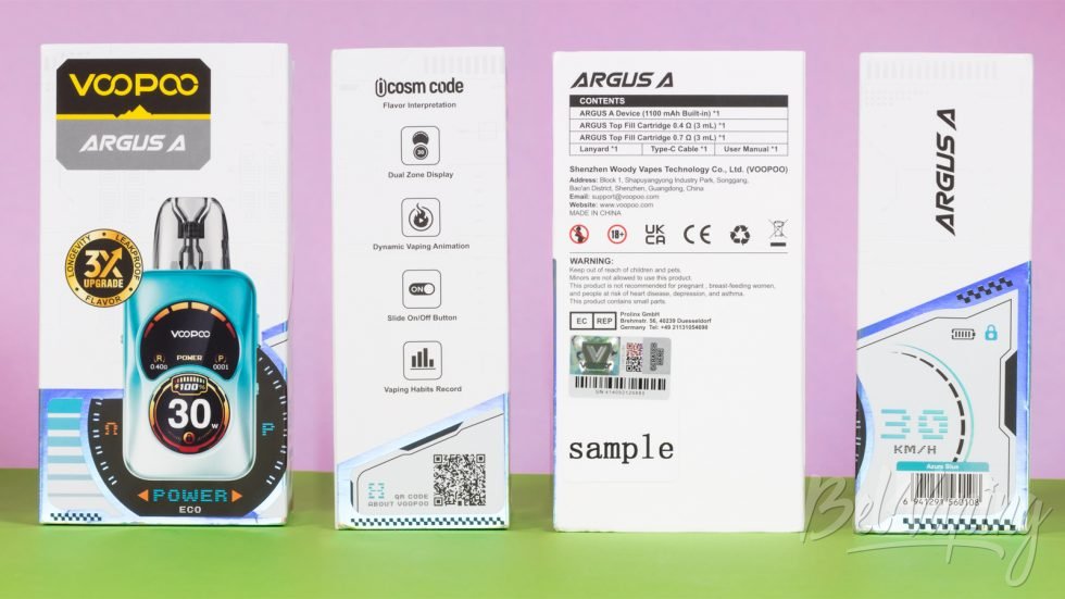 Обзор пода ARGUS A от Voopoo - упаковка