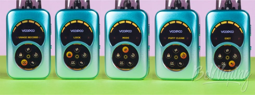 Обзор пода ARGUS A от Voopoo - меню