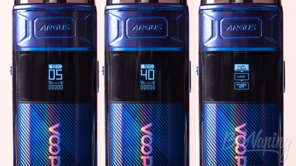 Обзор пода ARGUS E40 от Voopoo - интерфейс и управление
