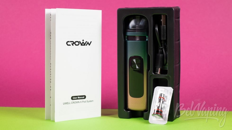 Обзор пода СROWN X от Uwell - комплект поставки