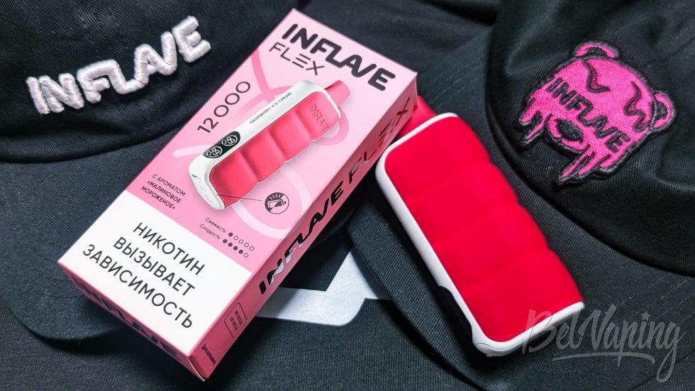 Одноразка Inflave Flex 12000 Raspberry Ice Cream