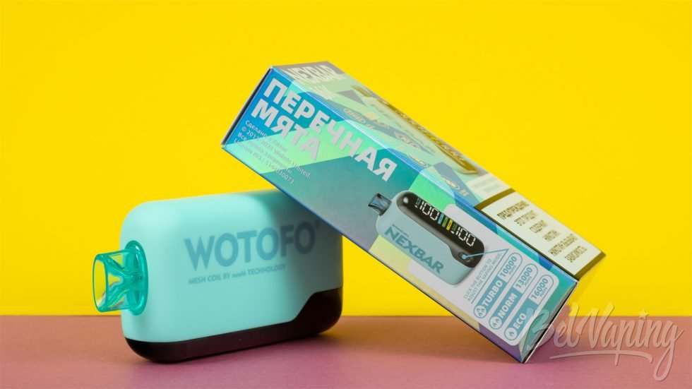 Обзор одноразок WOTOFO NEXBAR 16K - вкус ПЕРЕЧНАЯ МЯТА