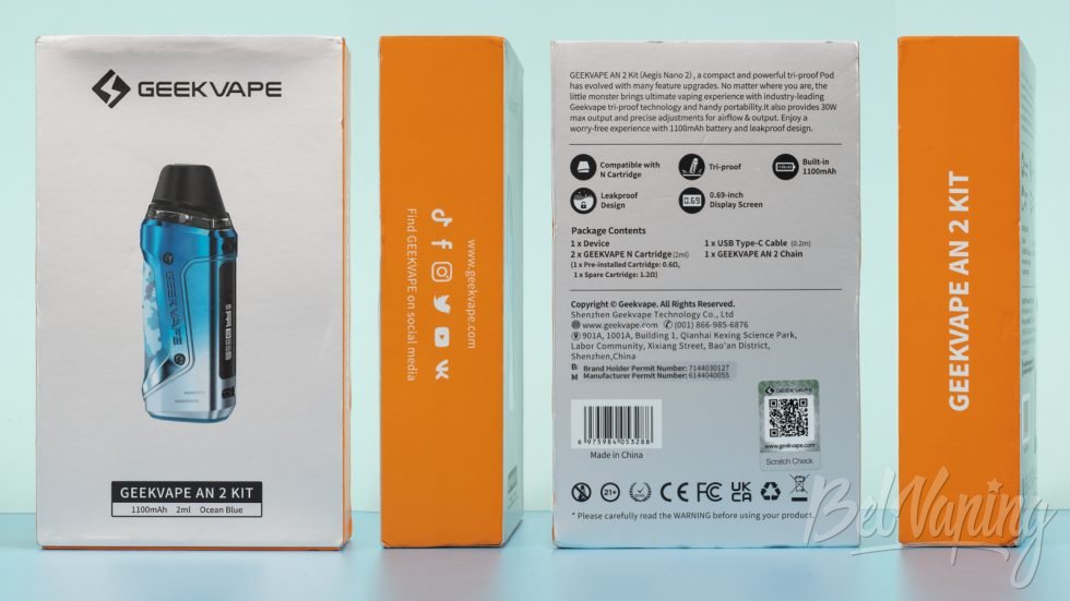 Обзор пода GEEKVAPE AN2 (Aegis nano 2) - упаковка