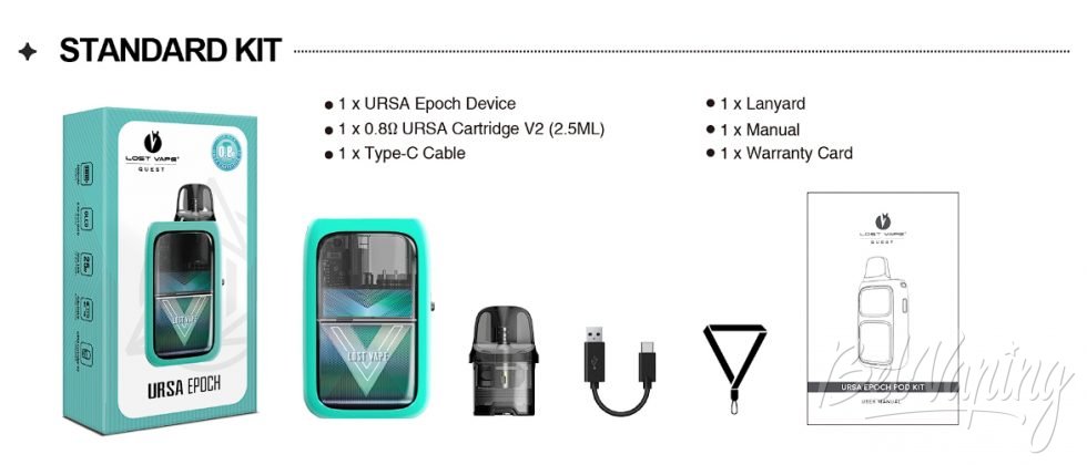 Обзор пода URSA EPOH от Lost Vape - упаковка и комплектация