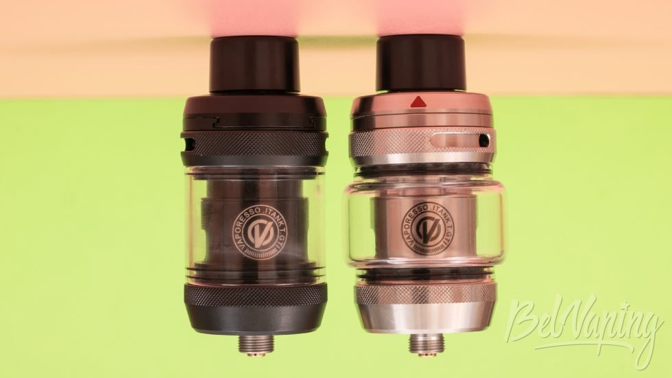 Обзор бака iTANK T от Vaporesso - вид с разными стёклами