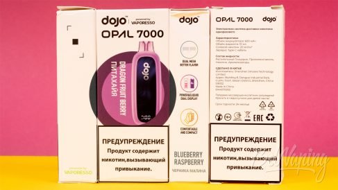 Обзор одноразок DOJO OPAL 7000 от Vaporesso - упаковка